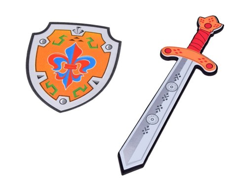 Zestaw dla Rycerza Piankowa Tarcza Miecz piankowy godło Lilia