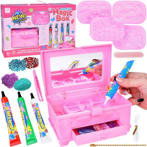 Zestaw kreatywny do robienia biżuterii koraliki Magiczne światło