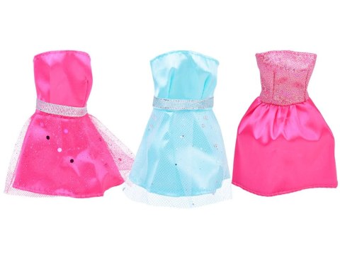 Bogaty zestaw Sukienki Buty Torebki Błyszczące dodatki dla lalki