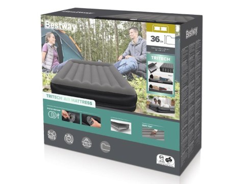 Dmuchany Materac Tritech z wbudowaną pompką USB 152x203cm Bestway 671BU