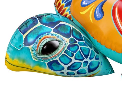 Dmuchany materac z uchwytami ŻÓŁW Nadruk Majolika 183x173cm Bestway 41523