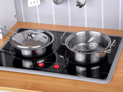 Elegancka Biała drewniana Kuchnia z akcesoriami dla dzieci