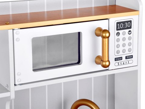 Elegancka Biała drewniana Kuchnia z akcesoriami dla dzieci