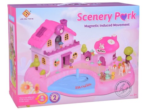 Interaktywny Magnetyczny Domek z Ruchomymi Elementami