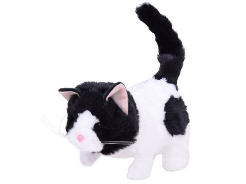 Interaktywny pluszowy Kot ŁATKA chodzi miauczy rusza ogonkiem