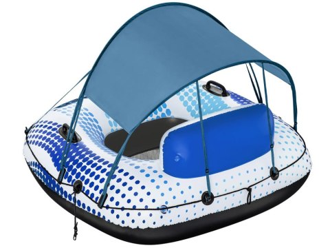 Koło z oparciem daszek dmuchany ponton 123cm Bestway 43725