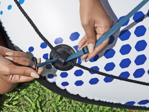 Koło z oparciem daszek dmuchany ponton 123cm Bestway 43725