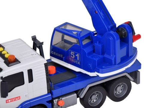 Obrotowy DŹWIG Auto Budowlane Ruchome ramię + Dźwięk + Światło