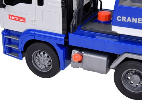 Obrotowy DŹWIG Auto Budowlane Ruchome ramię + Dźwięk + Światło