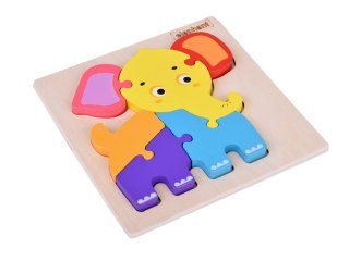 Słoń Puzzle drewniane Edukacyjna układanka dla dziecka
