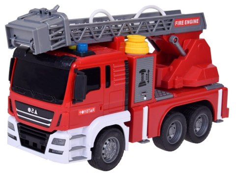 Straż Pożarna Funkcja lania wody + Ruchoma drabina Dźwięk + Światło