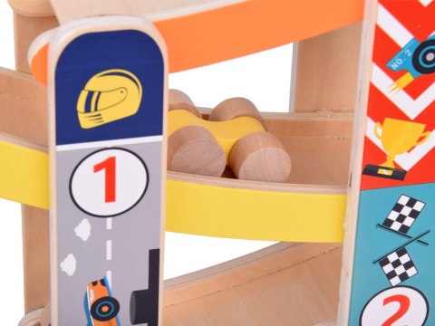 Tor samochodowy Drewniany Tor Zjeżdżalnia dla autek