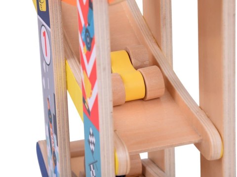 Tor samochodowy Drewniany Tor Zjeżdżalnia dla autek