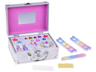 Brokatowy Kuferek piękności SYRENKA Zestaw kosmetyków do makijażu