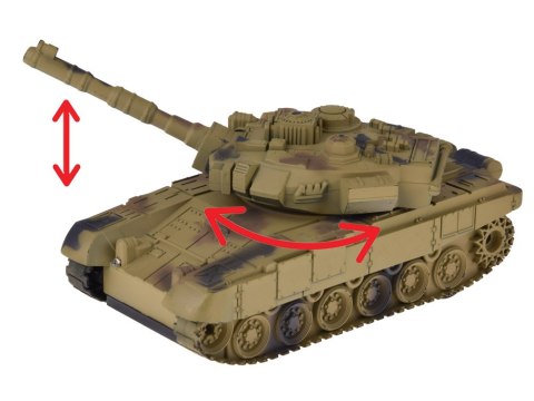 Czołg RC na Pilota Obracana Wieżyczka Światła Realistyczne dźwięki