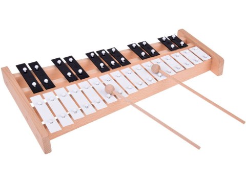 Drewniane Cymbałki dzwonki chromatyczne 27 tonów + pałeczki