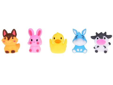 Gumowe pacynki na palec Zwierzątka z FARMY - zestaw 5 figurek
