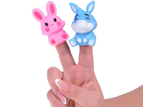 Gumowe pacynki na palec Zwierzątka z FARMY - zestaw 5 figurek