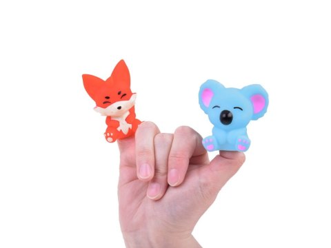 Gumowe pacynki na palec Zwierzątka z ZOO - zestaw 5 figurek