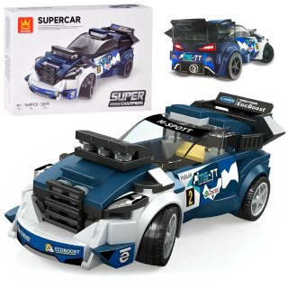 Klocki techniczne Sportowe auto GRANATOWE 164-elementy + naklejki