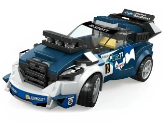 Klocki techniczne Sportowe auto GRANATOWE 164-elementy + naklejki