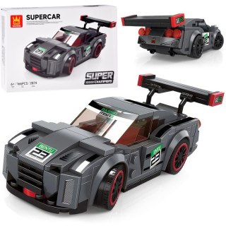 Klocki techniczne Sportowe auto SZARE 166-elementów + naklejki