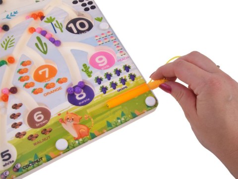 Magnetyczna układanka tablica labirynt nauka kolorów liczenia