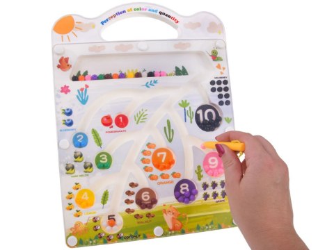 Magnetyczna układanka tablica labirynt nauka kolorów liczenia