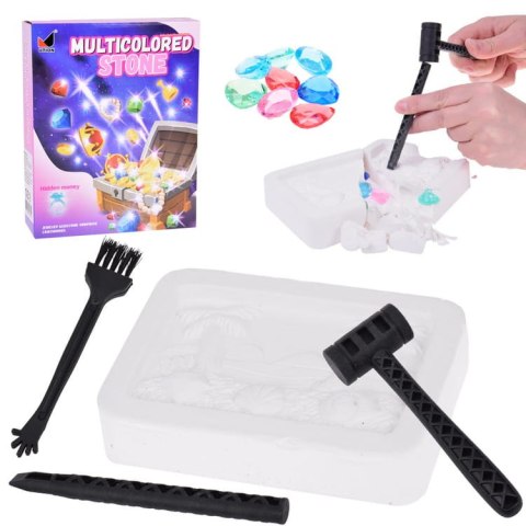 Mały archeolog wykopaliska kopalnia diamentów kamieni szlachetnych