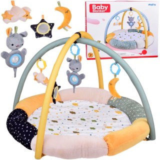 Miękka mata edukacyjna z pałąkiem CHMURKA w stonowanych kolorach