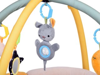 Miękka mata edukacyjna z pałąkiem CHMURKA w stonowanych kolorach