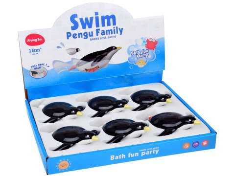 Pingwin do kąpieli dla dzieci pływa rusza skrzydłami i łapkami