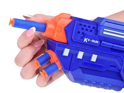 Pistolet Shotgun 2w1 + Naboje piankowe żelowe Tarcza Okulary Puszki
