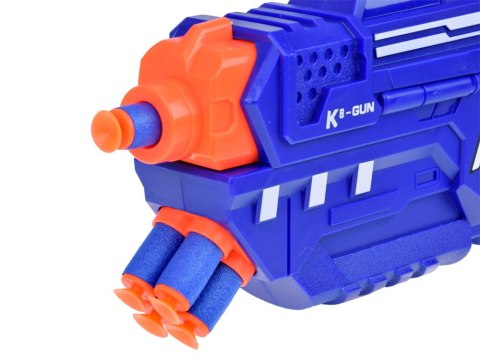Pistolet Shotgun 2w1 + Naboje piankowe żelowe Tarcza Okulary Puszki