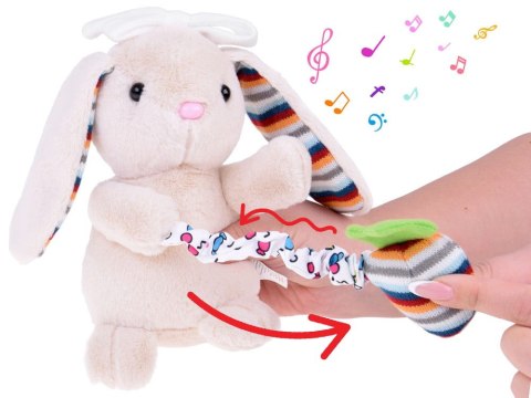 Pluszowy króliczek pozytywka przytulanka maskotka kołysanka