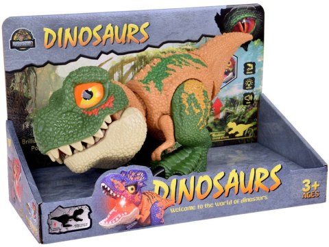 Ruchomy DINOZAUR Tyranozaur Rex Dźwięk + światło