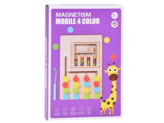 Układanka edukacyjna z kulkami drewniana zabawka Montessori