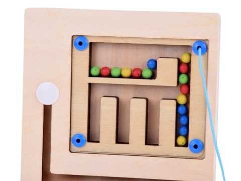 Układanka edukacyjna z kulkami drewniana zabawka Montessori