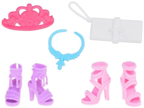 Zestaw Modne ubranka dla lalek Sukienki + biżuteria + akcesoria