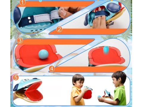 Zestaw sportowy - gra zręcznościowa Wyrzutnia + 4 piłki