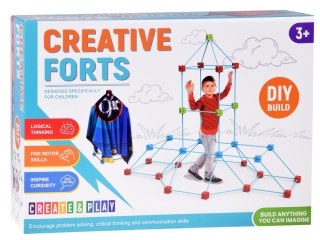 Duży Zestaw SŁOMKI KONSTRUKCYJNE kreatywne klocki do budowania 89el