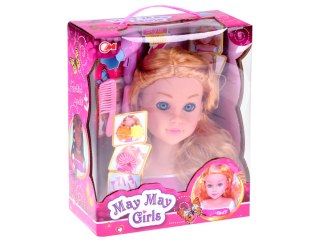 Głowa do czesania 20 cm LALKA BLONDYNKA z akcesoriami fryzjerskimi