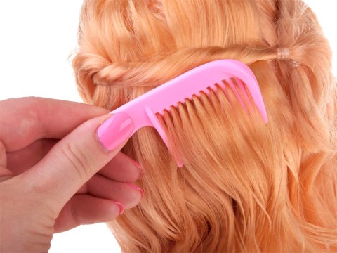 Głowa do czesania 20 cm LALKA BLONDYNKA z akcesoriami fryzjerskimi