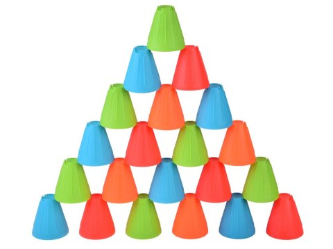 Gra zręcznościowa SZYBKIE KUBKI Trójkątne klocki + piłki 38-ele