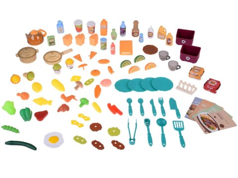 Interaktywna brązowa kuchnia dla dzieci+efekty: światło dźwięk para