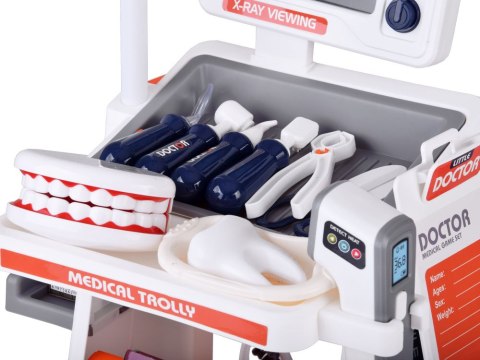 Interaktywny WÓZEK LEKARSKI Zestaw do zabawy w lekarza i dentystę