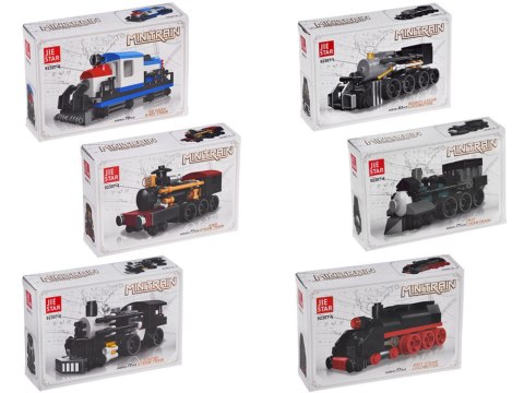 Klocki konstrukcyjne MINITRAIN - różne modele z serii: mini pociąg