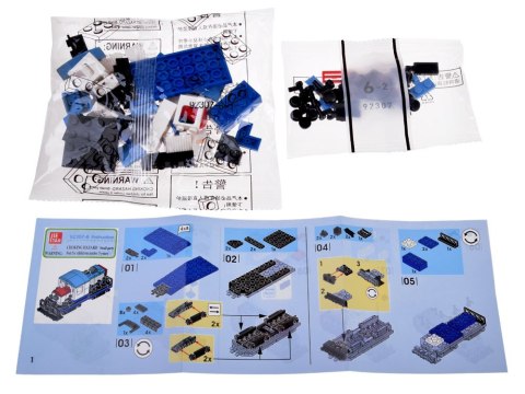 Klocki konstrukcyjne MINITRAIN - różne modele z serii: mini pociąg