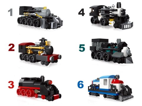 Klocki konstrukcyjne MINITRAIN - różne modele z serii: mini pociąg