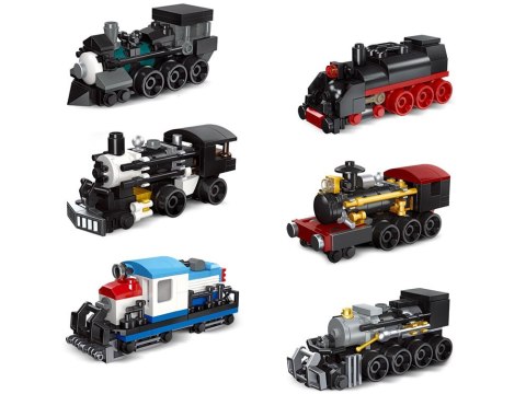Klocki konstrukcyjne MINITRAIN - różne modele z serii: mini pociąg